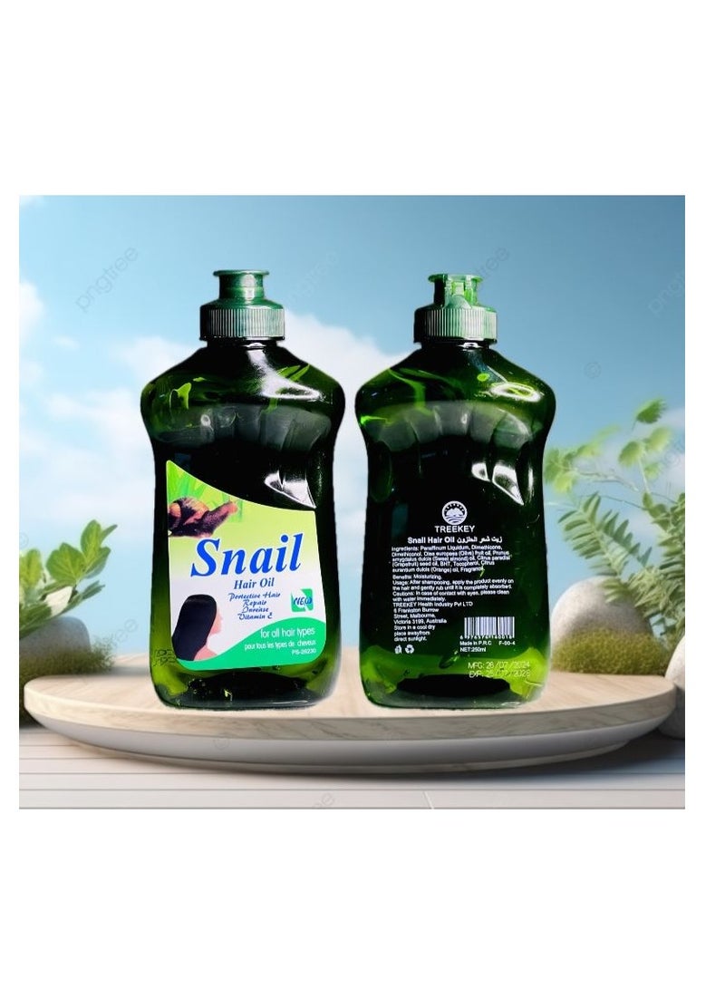 سنايل زيت شعر الحلزون 250 مل، عبوة من 4 قطع - Image 2