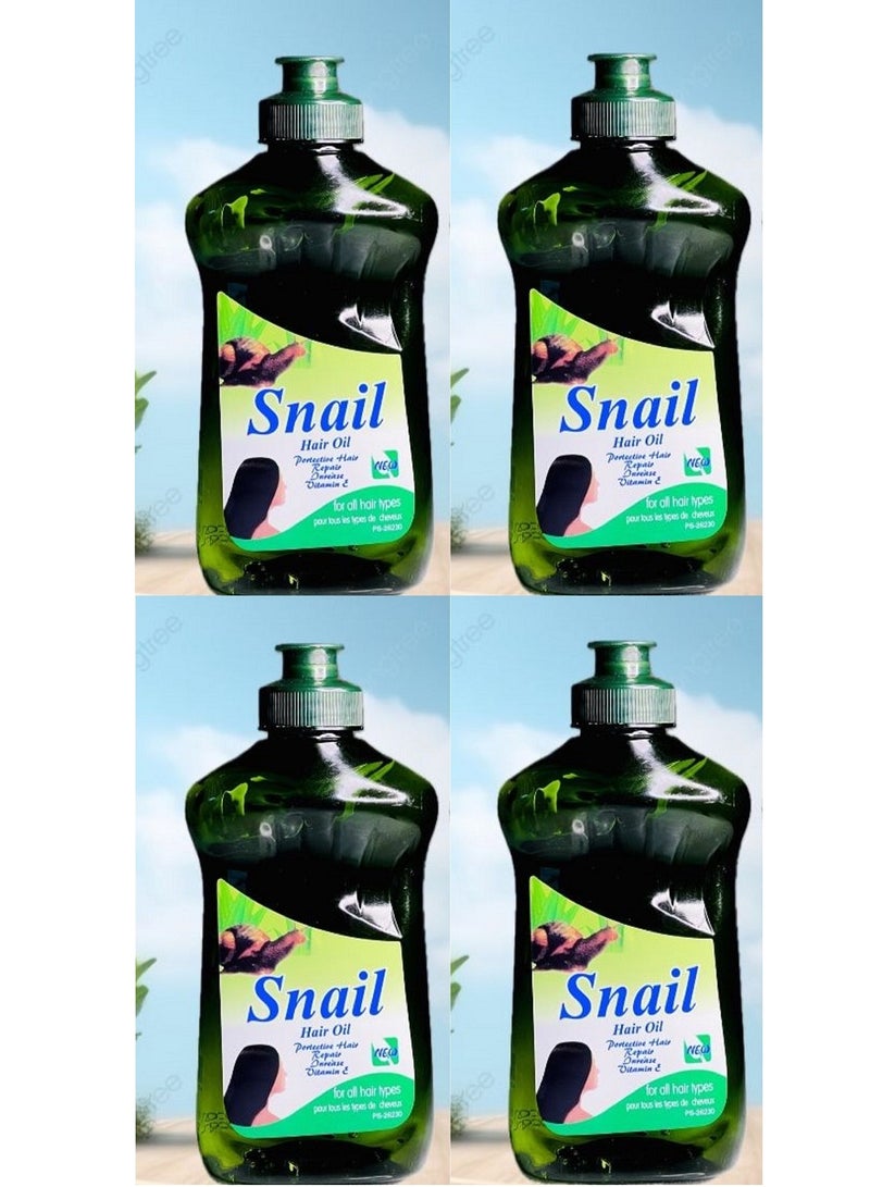 سنايل زيت شعر الحلزون 250 مل، عبوة من 4 قطع - Image 1