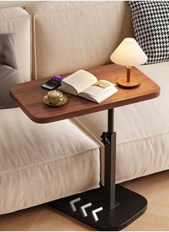 Generic Adjustable Sofa Small Side Table, Wooden Tabletop End Table, Height-Adjustable C-Shaped End Table, Suitable for Reading, Coffee, Books, Perfect as a Nightstand, Sofa Table, or Patio Table  - Image 1