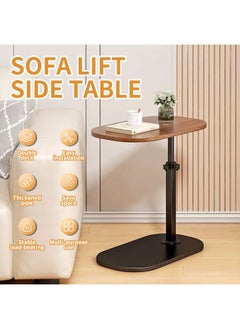 Generic Adjustable Sofa Small Side Table, Wooden Tabletop End Table, Height-Adjustable C-Shaped End Table, Suitable for Reading, Coffee, Books, Perfect as a Nightstand, Sofa Table, or Patio Table  - Image 2