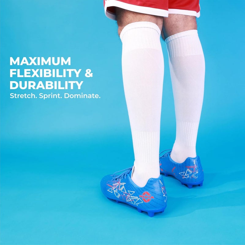 Nivia Plain Encounter Football Stockings, Micro Yarn Stocking, for Men & Women, Knee Length, Soccer Stockings (White/Black,Size-Medium) - Image 5