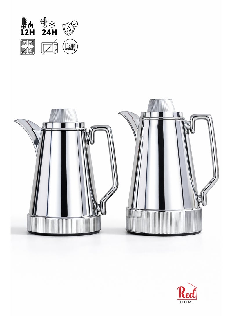 البيت الأحمر طقم ترمس حراري FC7006B، سعة من 1000 مل إلى 600 مل - Image 1