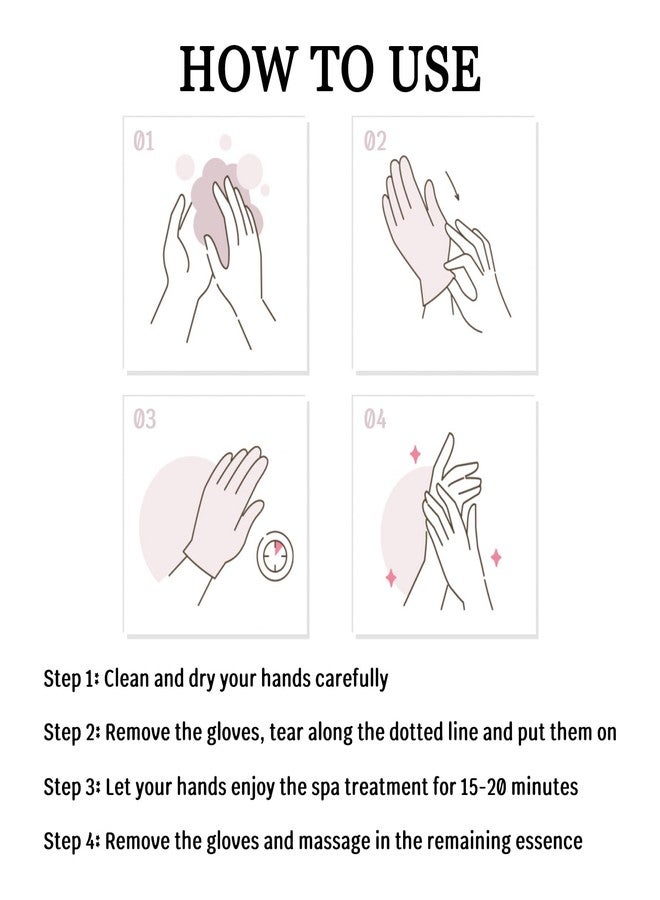 XMXueMei Pairs of 6 Hand Masks Moisturizing Glove,Deep Hydrating Hand Mask Gloves for Dry Hands,Non-Greasy Hand Moisturizer Gloves to Make Hands Soft and Smooth,Spa Set,Hand Care Gifts for Women Set6 - Image 5