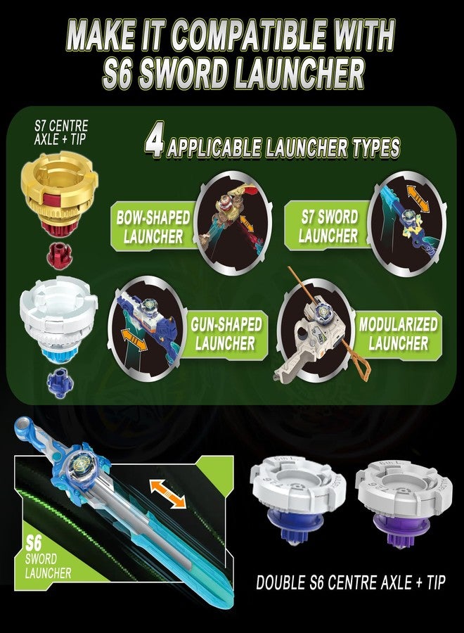 INFINITY NADO S7 Battle Arena Set with 2 Modular Launchers, Metal Defense/Endurance Type Battle Top Toy, Right/Left-Spinning Top Game Toys for Boys Girls 5+ - Image 5