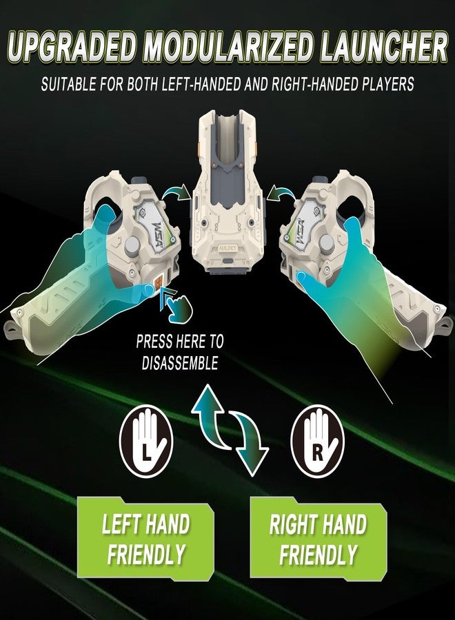 INFINITY NADO S7 Battle Arena Set with 2 Modular Launchers, Metal Defense/Endurance Type Battle Top Toy, Right/Left-Spinning Top Game Toys for Boys Girls 5+ - Image 3