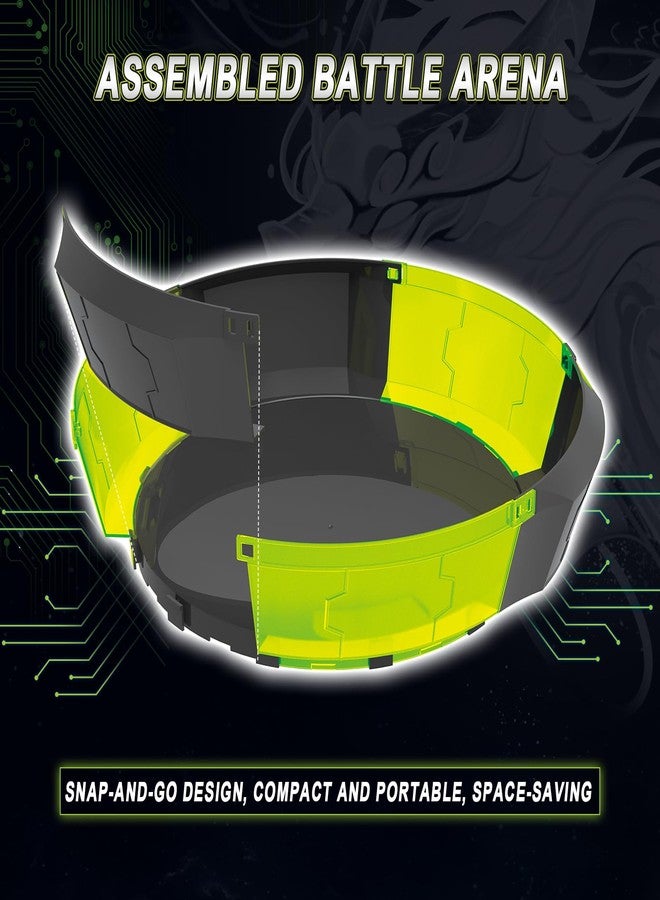 INFINITY NADO S7 Battle Arena Set with 2 Modular Launchers, Metal Defense/Endurance Type Battle Top Toy, Right/Left-Spinning Top Game Toys for Boys Girls 5+ - Image 2