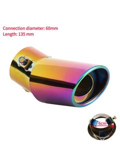 63mm Single Outlet Universal Car Exhaust Tip Stainless Steel Auto Muffler Tail Pipe Car Accessories for 1.5L-2.2L