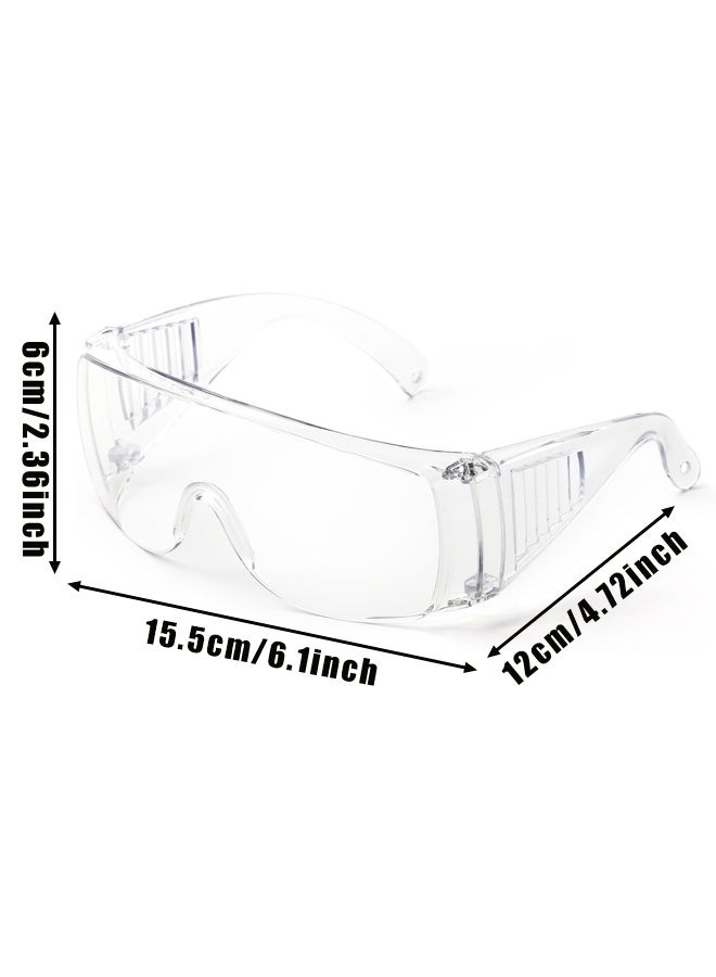 4PCS Clear Safety Glasses bulk, Lightweight Protective Eyewear For Men Women, Over Goggles Impact Scratch Resistant - Image 2