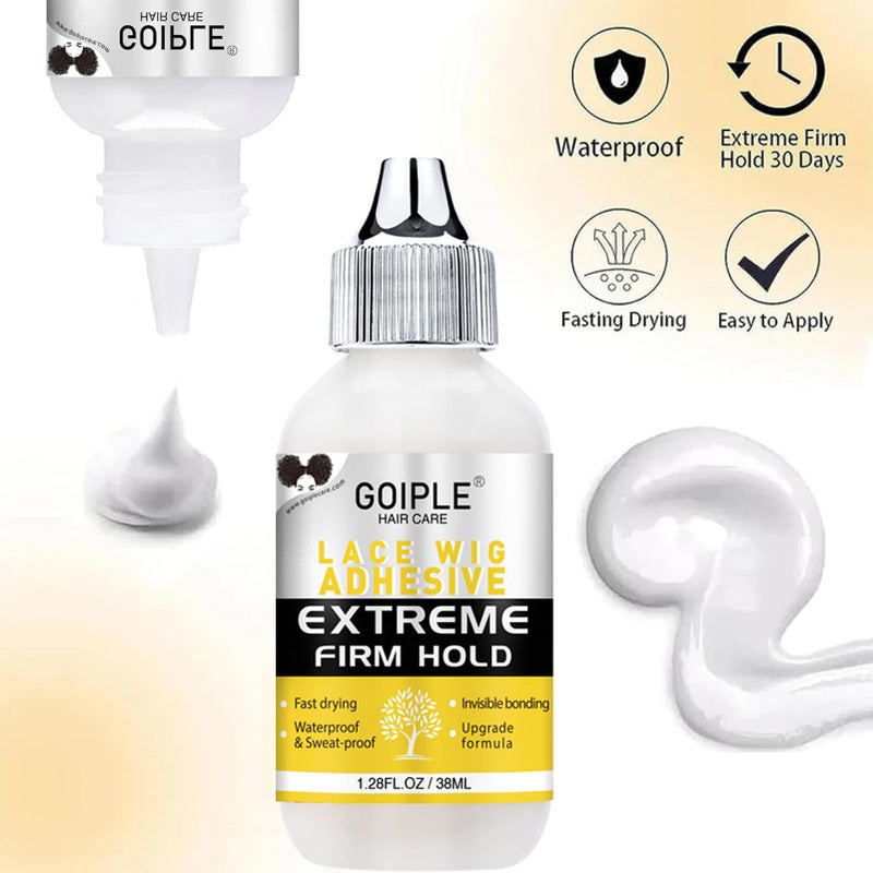 Goiple Wig Accessory Essentials Kit Lace Front Wig Glue, Wig Adhesive Extension Spray for Extend Boding Time of Lace Glue, Natural and Gentle Formula Lace & Skin Nutrition Spray Extend Duration of Adhesive - Image 5