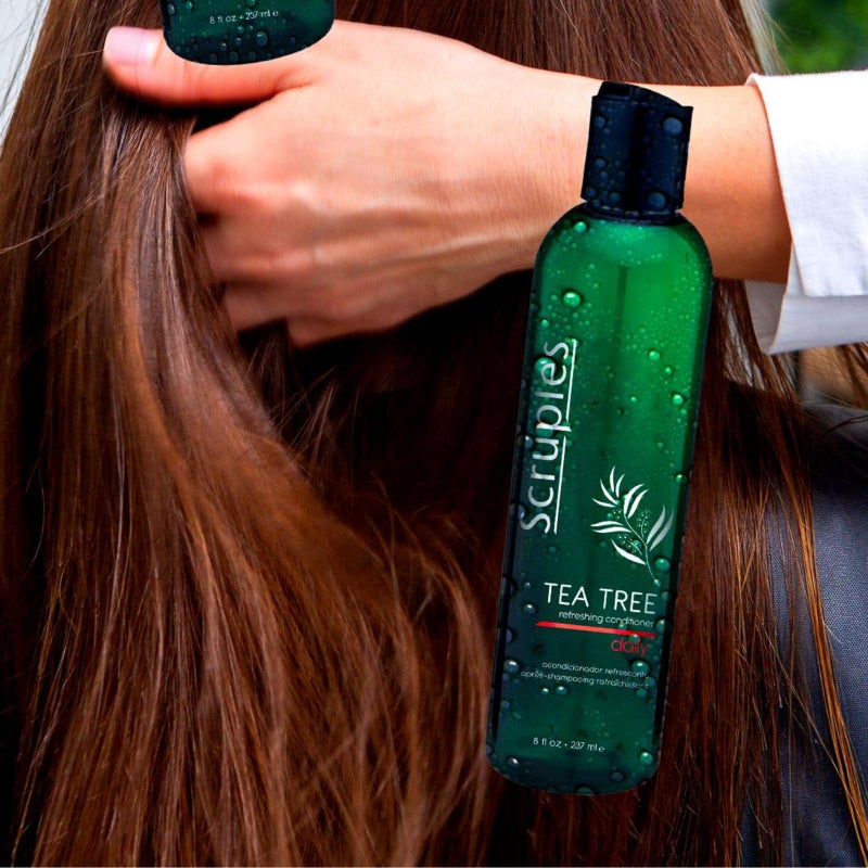 Scruples Tea Tree Conditioner - Refreshing Hair Conditioner with Jojoba Oil & Hydrolyzed Keratin for Frizz Control & Damage Reduction - Improves Shine and Moisturizes Dry, Brittle Hair (8oz) - Image 2