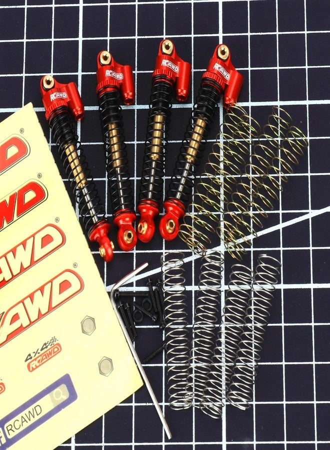 RCAWD SCX24 Double Barrel Shocks 58mm Lengthen for Axial 1/24 SCX24 & AX24 Front Rear Shock Upgrade Parts Red - Image 5