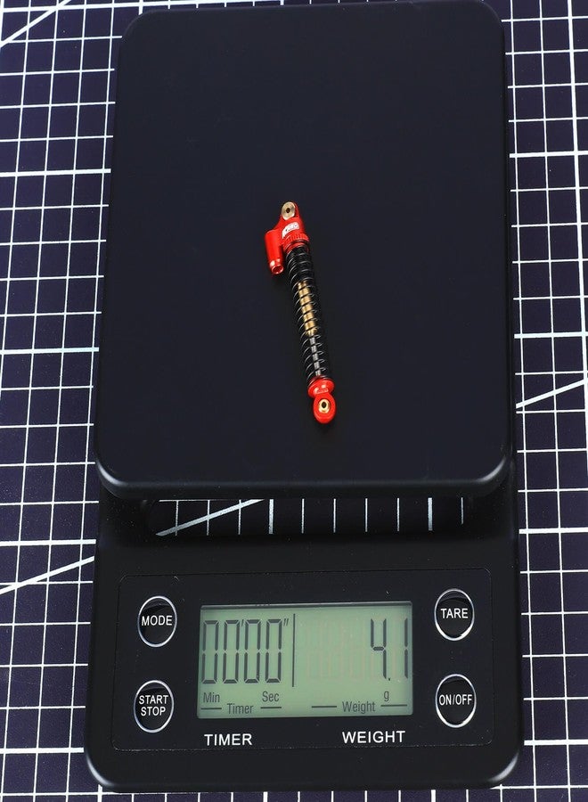 RCAWD SCX24 Double Barrel Shocks 58mm Lengthen for Axial 1/24 SCX24 & AX24 Front Rear Shock Upgrade Parts Red - Image 4