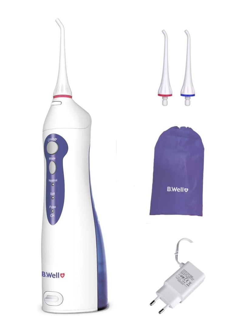B.Well - Wi-911 3-Mode Portable Oral Irrigator Water Flosser With 2 User Tip & Li-Ion Battery Charger Adapter - Image 1