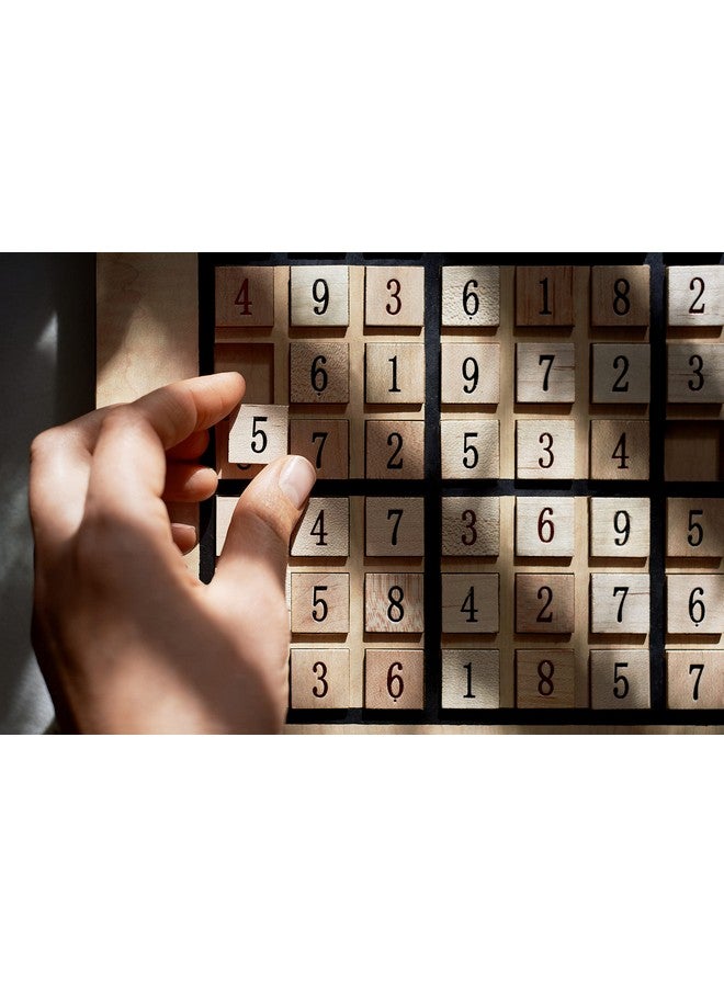وي جيمز لعبة لوحية ألغاز سودوكو خشبية مع أرقام وأفكار - 11 بوصة - Image 4