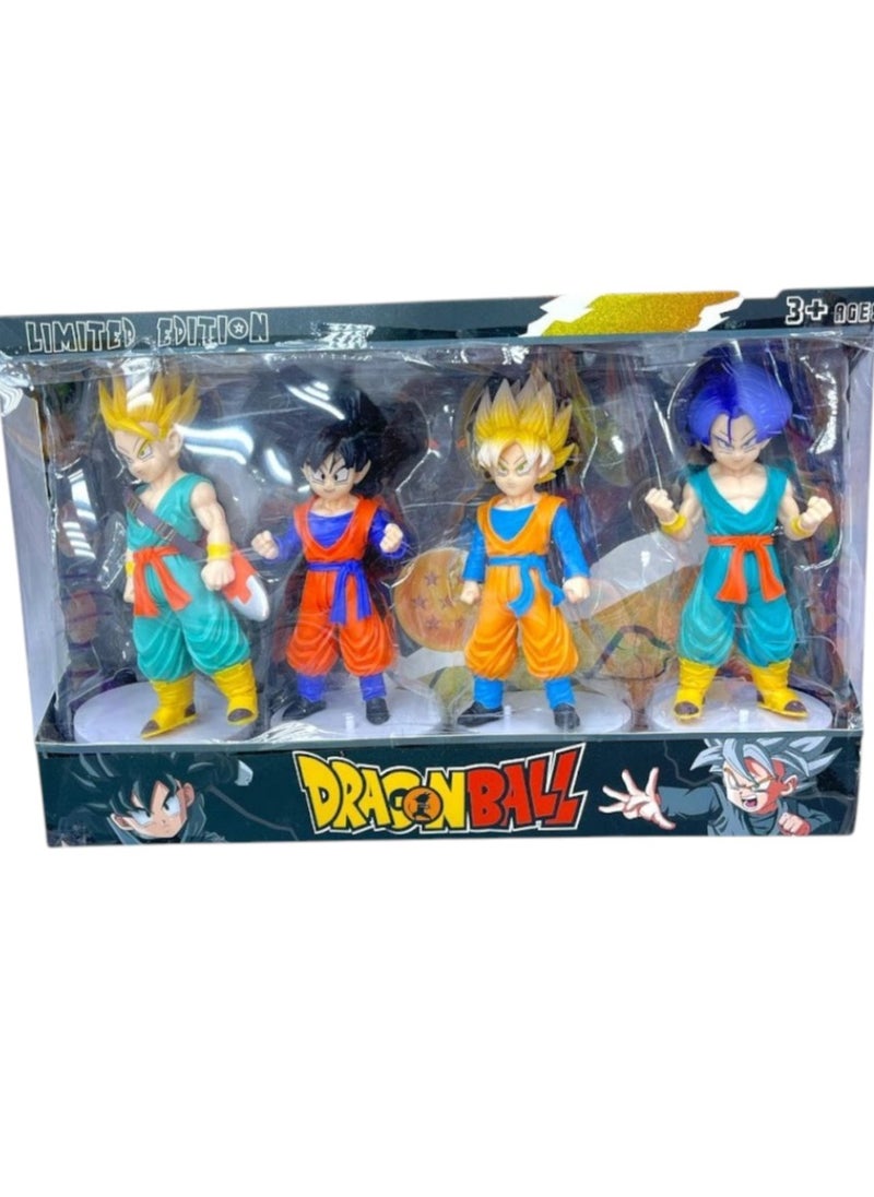 Toy Box 4PC Anime Dragon Ball Figures Trunks Goku Super Saiyan Son Goten PVC Action Figure Cute Standing Collection Toy Birthday Gift for kids  - Image 2