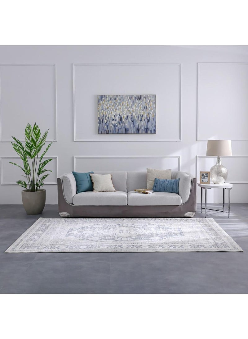 DANUBE HOME Nowa Shine Rug  Polypropylene + Polyester Area Rug Floor Covering L230xW160cm-Dark Blue  - Image 5