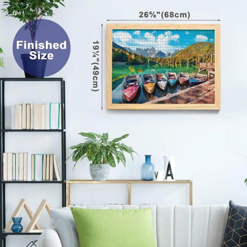 BenBen 1000 Piece Puzzle for Adults, Jigsaw Puzzles with Letters on Back, Fusine Lake, Challenging Puzzle for Game Night Home DÃ©cor - Image 5