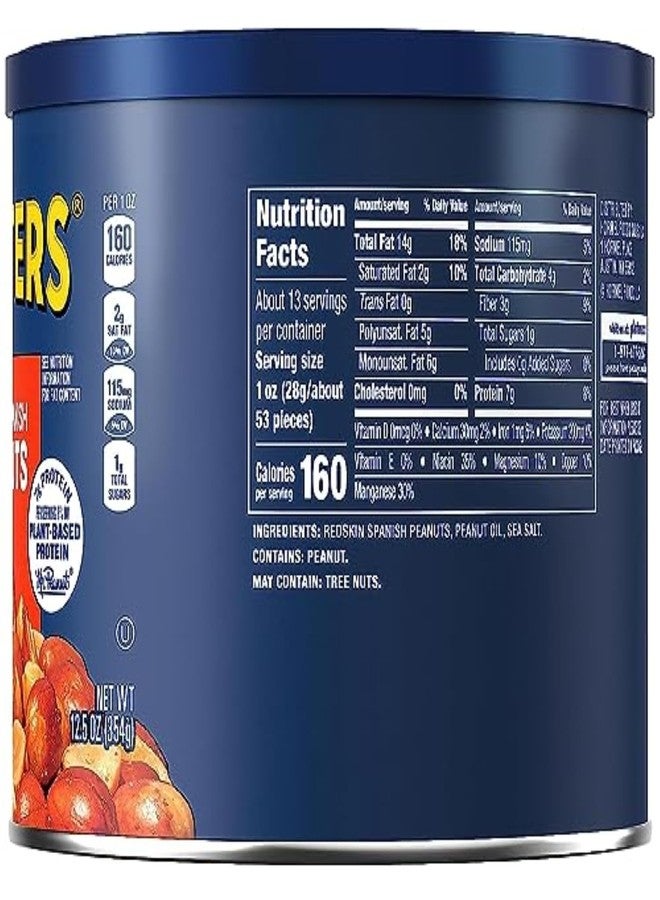 PLANTERS Redskin Spanish Peanuts, Roasted Salted Peanuts 12.5 oz Jars (Pack of 6) - Image 2
