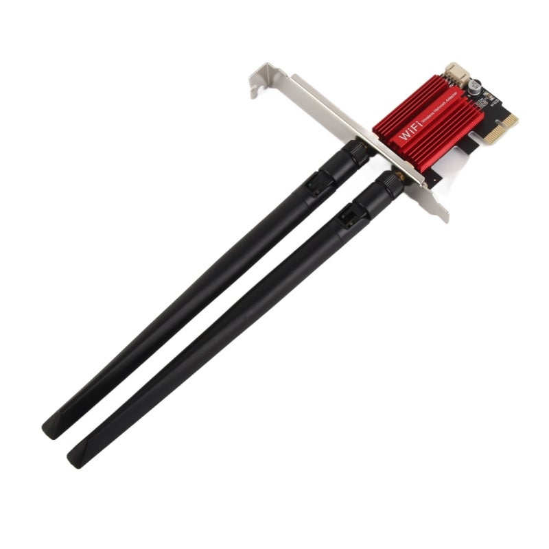 1200Mbps PCle WiFi Card Dual Band 2.4GHz 5GHz Bluetooth 4.0 802.11AC Wireless Network Adapter - Plug and Play PCle x1 for Windows 7 8 10 11 - Image 3