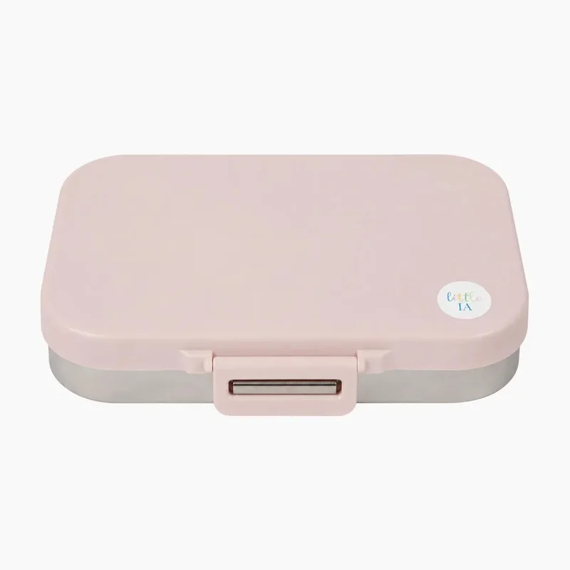 Little IA Plain Stainless Steel Lunchbox -Pink