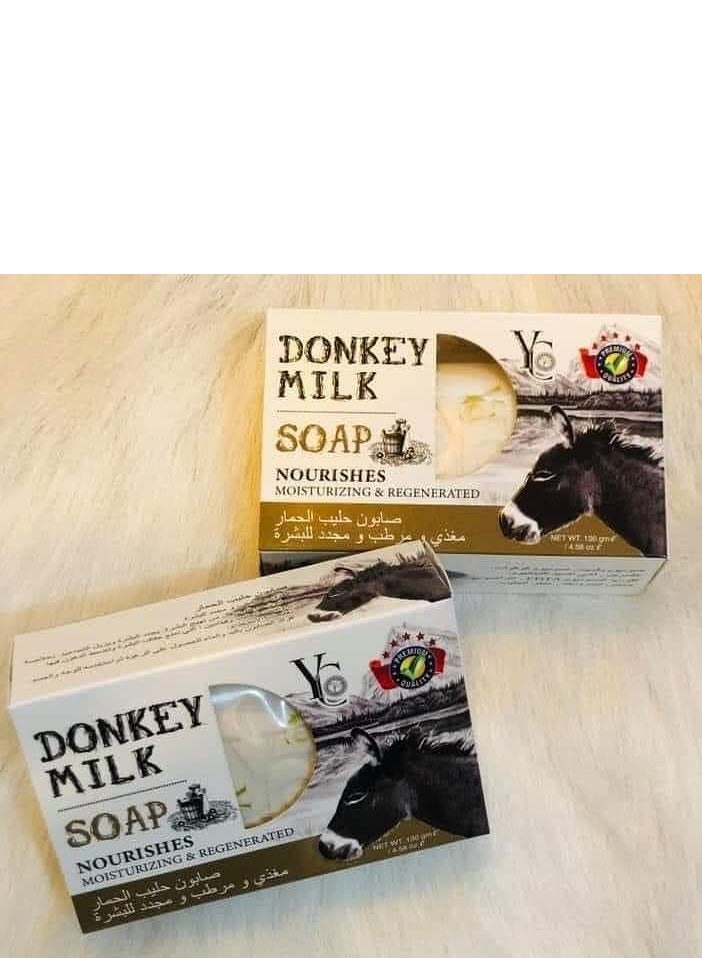 YC 2 pieces of Milk Soap Nourishes Moisturizing Regenerated Multicolour 2X130gm - Image 3