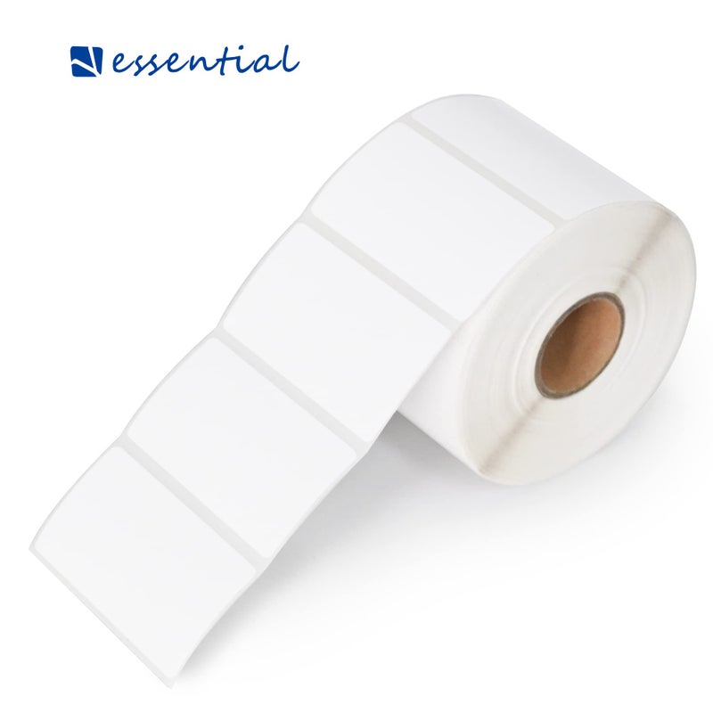ESSENTIAL 2.25"x 1.25" (57mm Ã—32mm) White Direct Thermal Barcode Labels, Shipping Labels, Compatible with Zebra & Rollo Label Printer, 1000 Labels of Roll (1 Roll) - Image 2