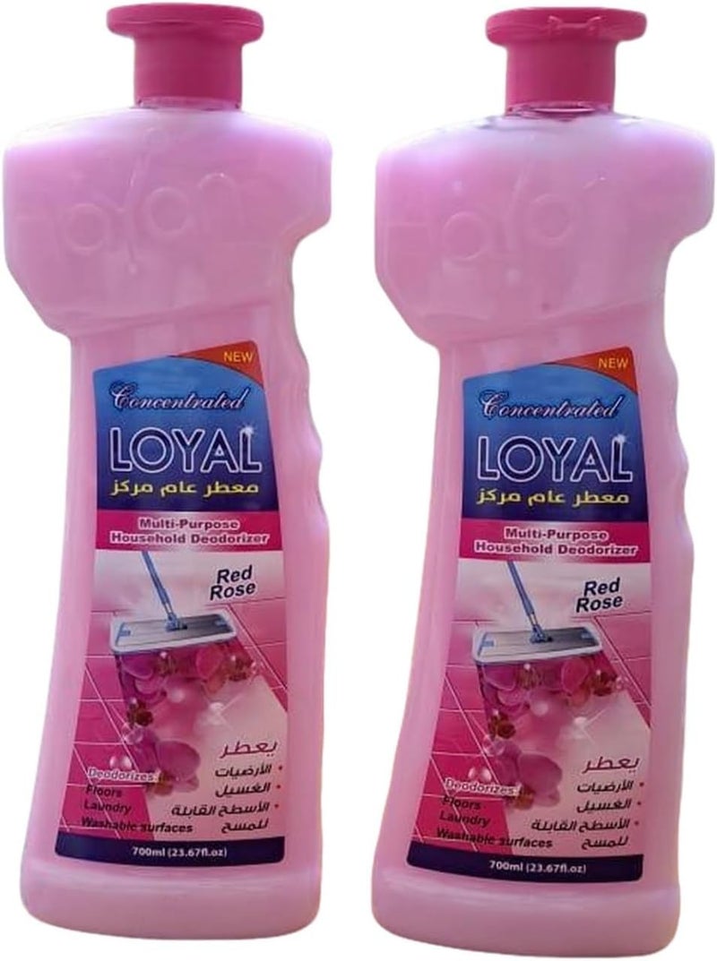 Loyal Concentrated Multi-Purpose Household Deodorizer for Floors,Laundry and Washroom Surfaces Red Rose 700ml - Image 1