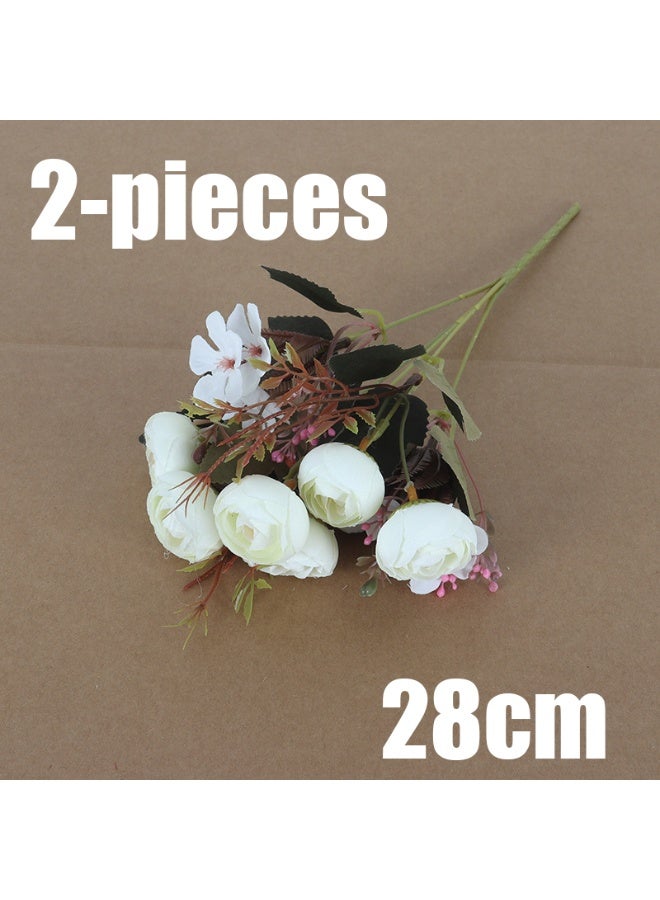 2 مجموعات من الزهور المحاكاة، السقوط الطويلة الزهور المحاكاة، الزهور المحاكاة واقعية، مناسبة للمنزل، احتفالات الزفاف، ديكور الحفلات، والديكور خيار جيد.