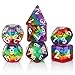 HD Polyhedral DND Dice Set RPG Rainbow Dice for Dungeons and DragonsDD Role Playing GameMTGPathfinderTable GameMath Games Dice Set with Dice Pouch - Image 2