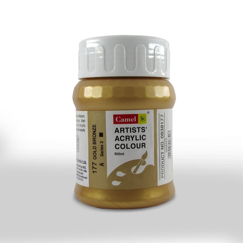 Camlin Kokuyo Artist Acrylic Colour 500 ml Series 3 Gold Bronze