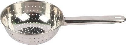faas Strainer With Hole Bowl/Poha Jara Stainless Steel Handheld Colander Colander (Silver Pack of 1),30X15X12 Cm - Image 5