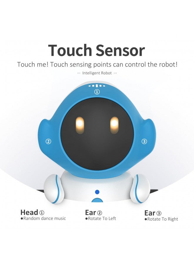 GILOBABY Robot Toys, Rechargeable Smart Talking Robots for Kids, Intelligent Robot with Voice Controlled Touch Sensor, Singing, Dancing, Recording, Repeat, Birthday Gifts for Boys Ages 6+ Years (Blue) - Image 3