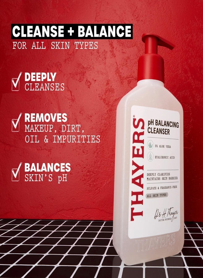 THAYERS pH Balancing Daily Cleanser, Face Wash with Aloe Vera, Gentle and Hydrating Skin Care for Dry, Oily, or Acne Prone Skin, 8 FL Oz. - Image 3