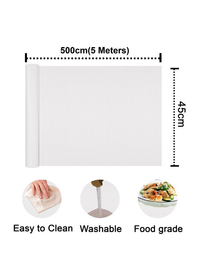 ElastPro (45 cm X 5 m) FrostyWhite EVA Food Grade Washable Anti Slip Mat/Sheet for Fridge, Shelf Liner, Table, Kitchen Drawer mat (Diamond Texture, Frosty White) - Image 2