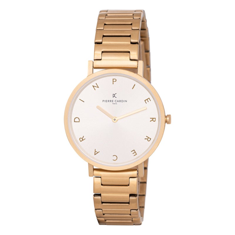 PIERRE CARDIN Women's Watch with Gold Metal Case and Gold Metal Band - Image 1