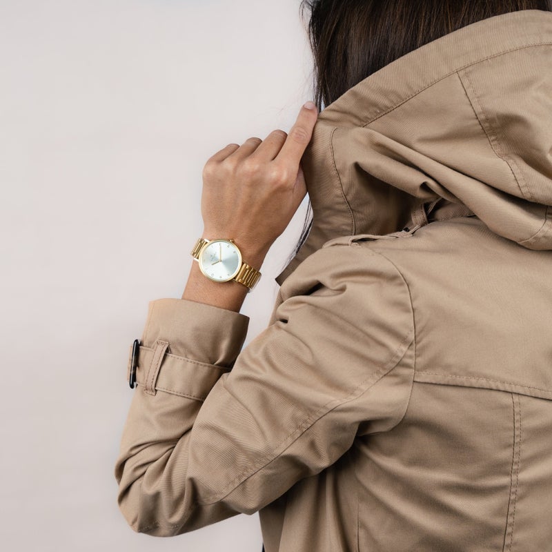 PIERRE CARDIN Women's Watch with Gold Metal Case and Gold Metal Band - Image 2