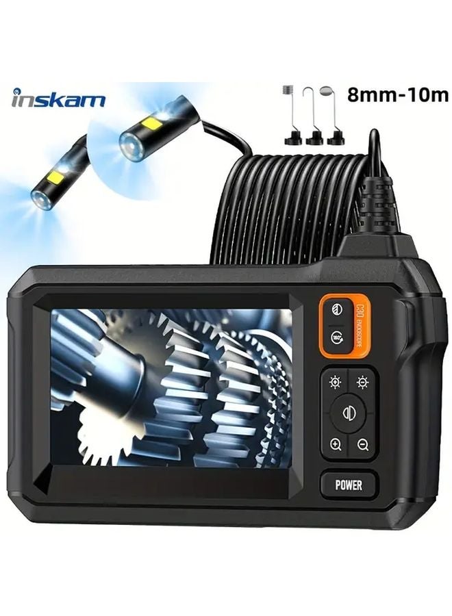 Orange Dual Lens 8mm 393.7 Inch HD Industrial Endoscope IP67 Waterproof - Image 1