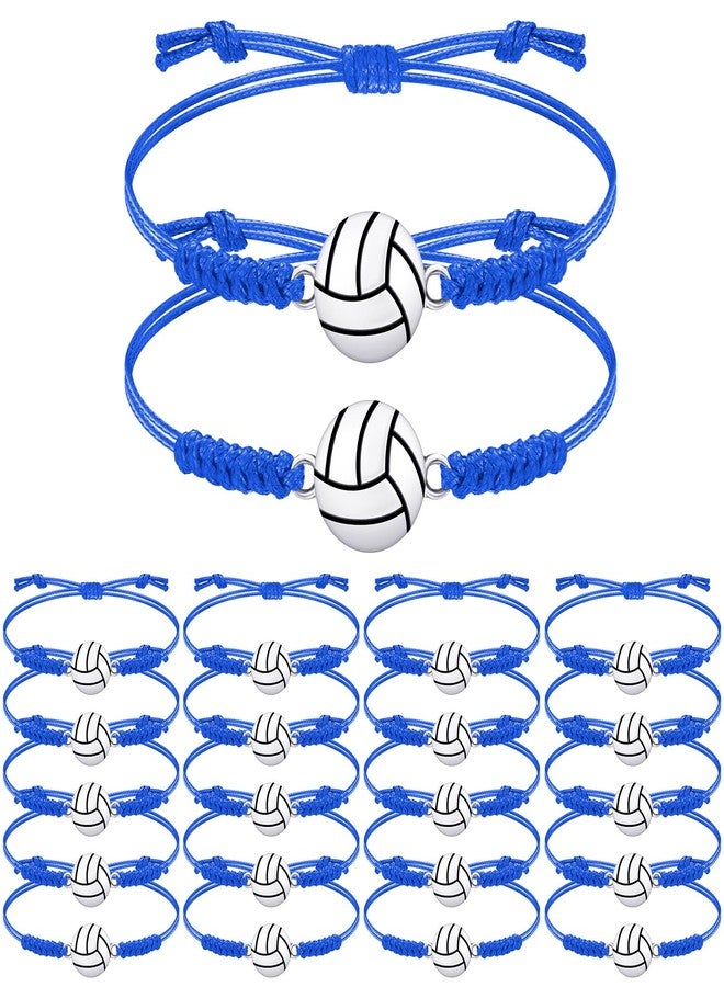 Jadive سلاسل سحر الكرة الطائرة 20 قطعة هدايا فريق الكرة الطائرة قابلة للتعديل لمدربي الرياضة وزينة اللاعبين للنساء والرجال (أزرق) - Image 1