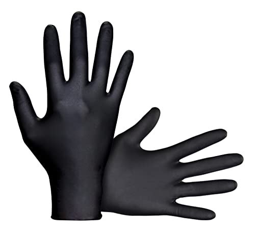 SAS Safety 66520 Raven Powder-Free Disposable Black Nitrile 7 Mil Mil Gloves, XXL , 100 Gloves by Weight - Image 5