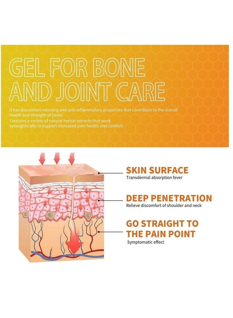 سوميفون (2 قطعة) مرهم تسكين آلام الغضروف الهلالي بسم النحل - يخفف الألم ويخفف الألم في الرقبة والكتفين والظهر والوركين والمفاصل والعضلات والركبتين والقدمين كريم تسكين آلام العضلات وعلاج المفاصل وكريم مهدئ - Image 5