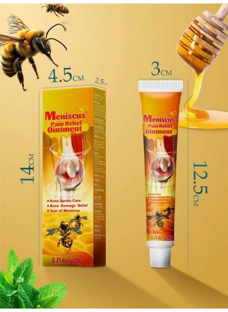 سوميفون (2 قطعة) مرهم تسكين آلام الغضروف الهلالي بسم النحل - يخفف الألم ويخفف الألم في الرقبة والكتفين والظهر والوركين والمفاصل والعضلات والركبتين والقدمين كريم تسكين آلام العضلات وعلاج المفاصل وكريم مهدئ - Image 2