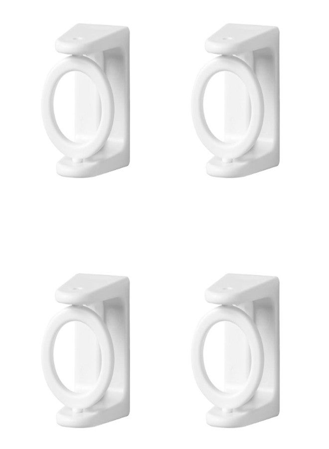 Hilsayum 4Pcs Curtain Rod Holder with Swivel Ring Shower Rod Tension Retainer Curtain Rod Mount Retainer for Home or Hotel - Image 1