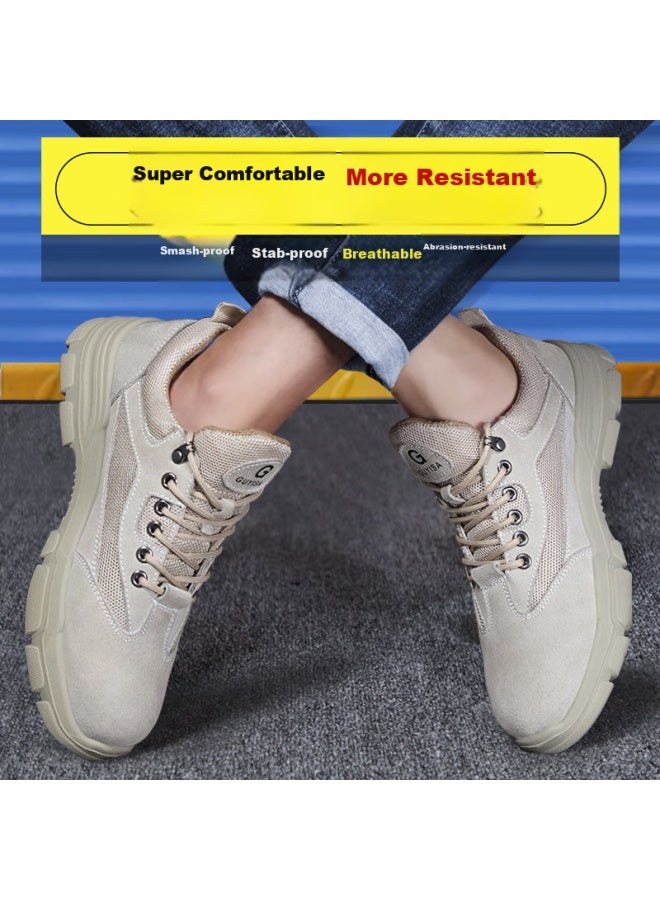JUNBU Safety Shoes For Men With Steel Toe Cap, Anti-Smashing, Puncture-Resistant, Breathable, Wear-Resistant, Lightweight, Safety Work Site Functional Shoes 2055 Size 42 - Image 5