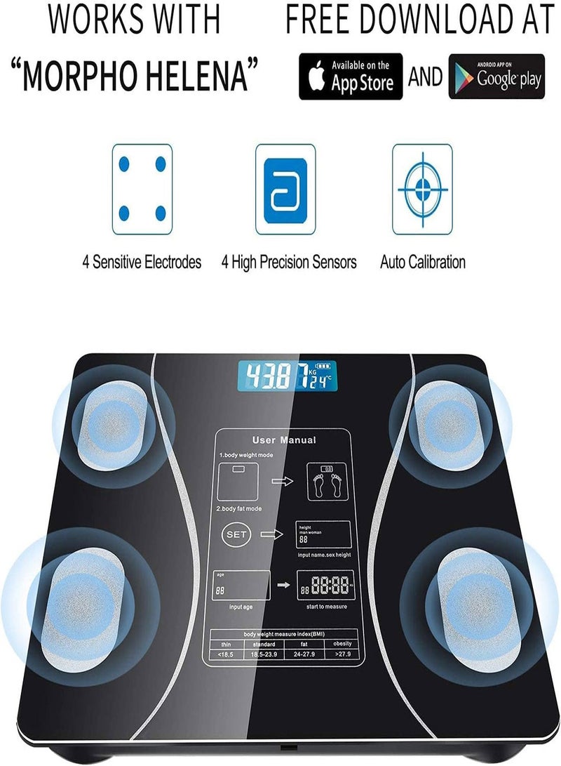 Y&D Smart Body Fat Scale Bluetooth Monitors Digital for Bathroom Measure Weight BMI Composition Analyzer Smartphone Application synchronous - Image 2