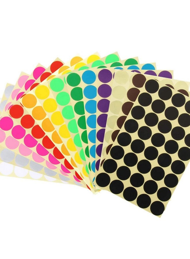 JANYUN 2688 Pcs 1 Inch Round Coding Circle Dot Labels, 16 Colors - Image 1
