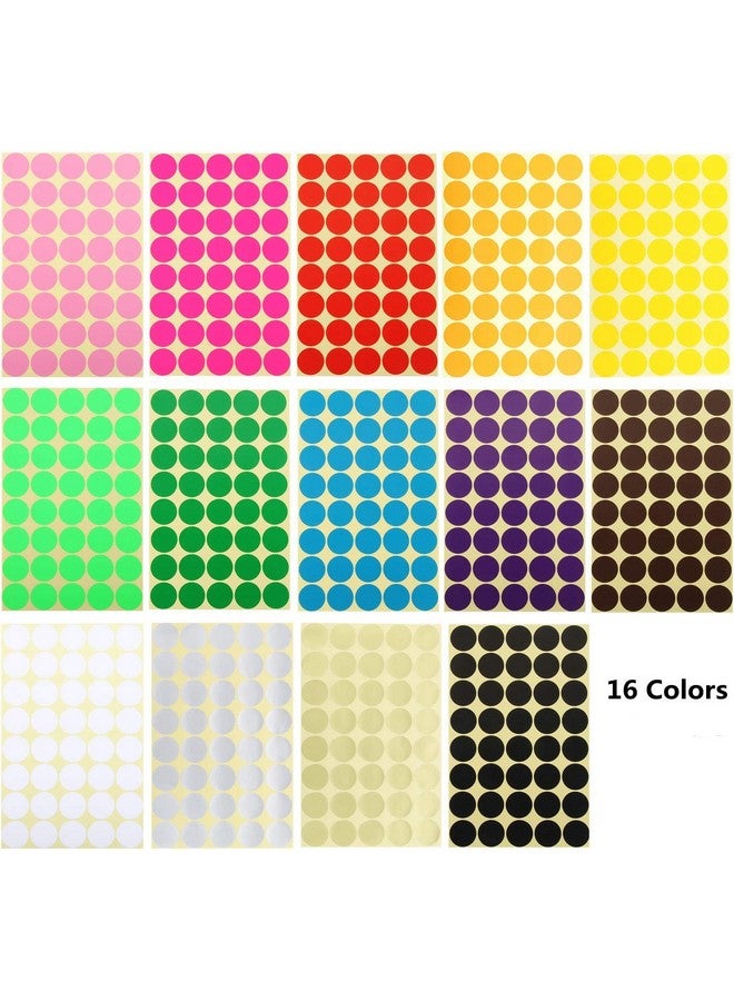JANYUN 2688 Pcs 1 Inch Round Coding Circle Dot Labels, 16 Colors - Image 2