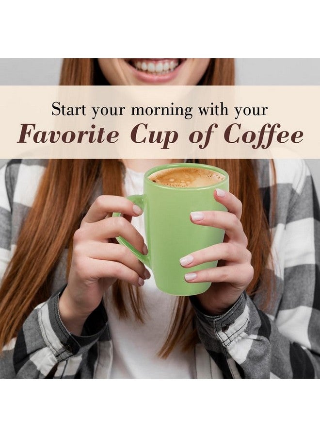 Anwaliya Ceramic Coffee Mug Set of 6 (280ml) Handcrafted Design Tea Cups Stackable, Chip Resistant, Large Serving Green Tea Cups, Edesia (Color May Vary) - Image 5