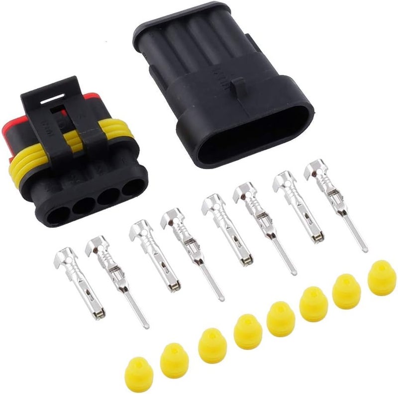 MUYI 10 Kit 4 Pin Waterproof Electrical Connectors - Image 2