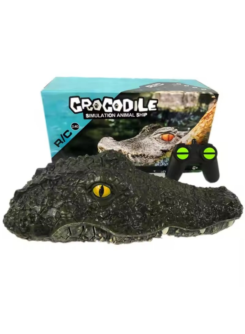 DIGI CORE RC Boat Electric Racing Boat, 2.4G High-Speed Simulation Remote Control Alligator Head, Waterproof Prank Toys For Pools And Lakes, Floating Crocodile Head Simulation Crocodile Head - Image 1