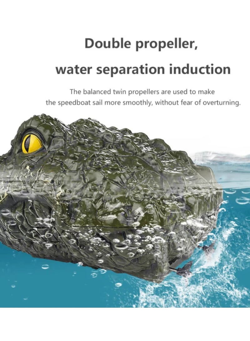 DIGI CORE RC Boat Electric Racing Boat, 2.4G High-Speed Simulation Remote Control Alligator Head, Waterproof Prank Toys For Pools And Lakes, Floating Crocodile Head Simulation Crocodile Head - Image 5